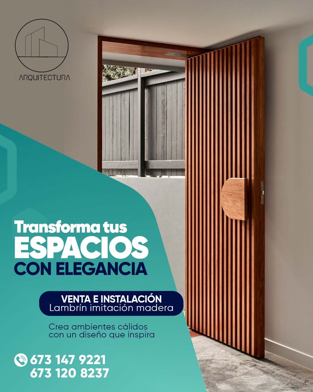 Lambrín imitación madera